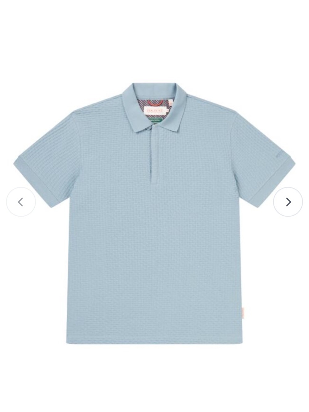 Sealskinz Barmer Textured Organic Cotton Polo Lt Blue men’s size M